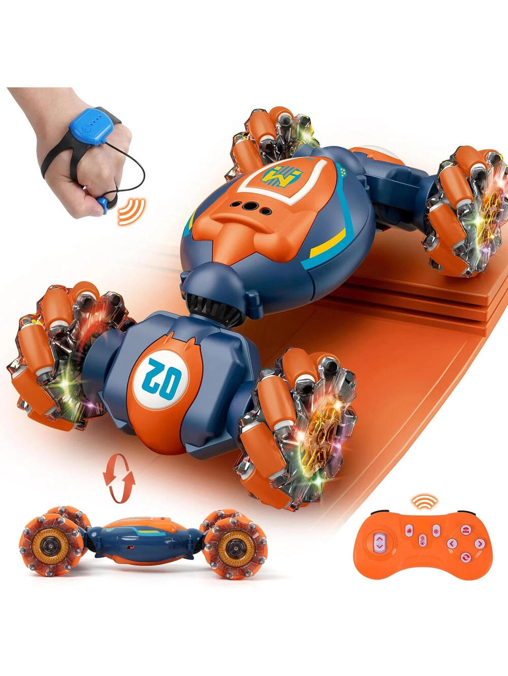 Gesture Sensing RC Stunt Car - Boys Girls Toys Age 6-8-12, 4WD Hand Controlled